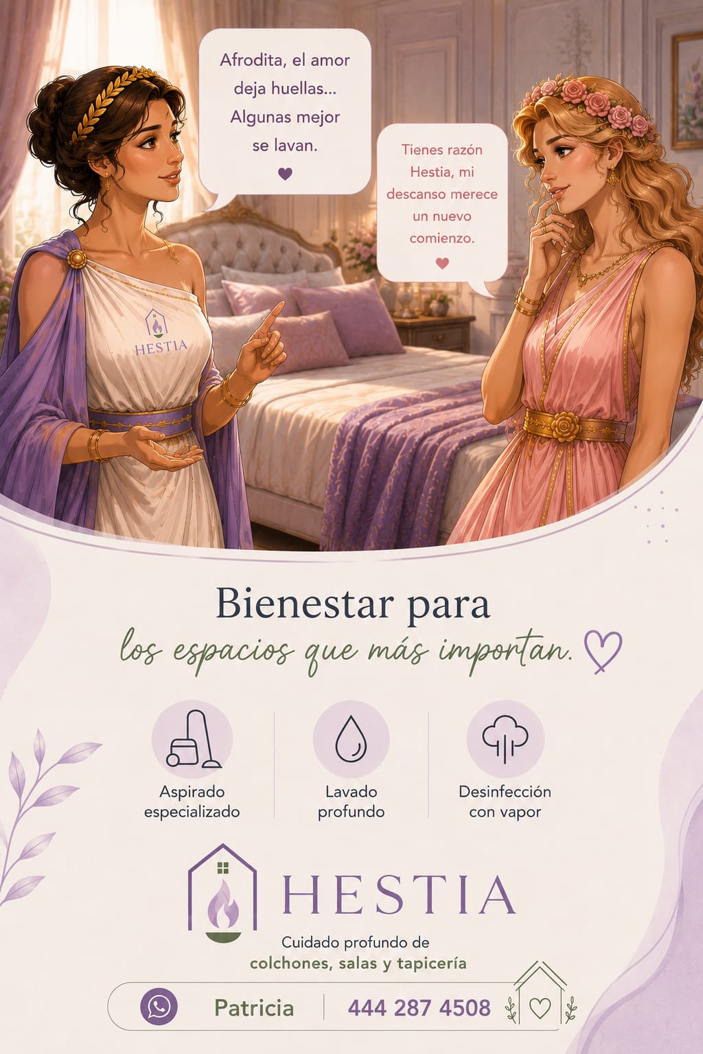 Afrodita y Hestia — el amor deja huellas, algunas mejor se lavan