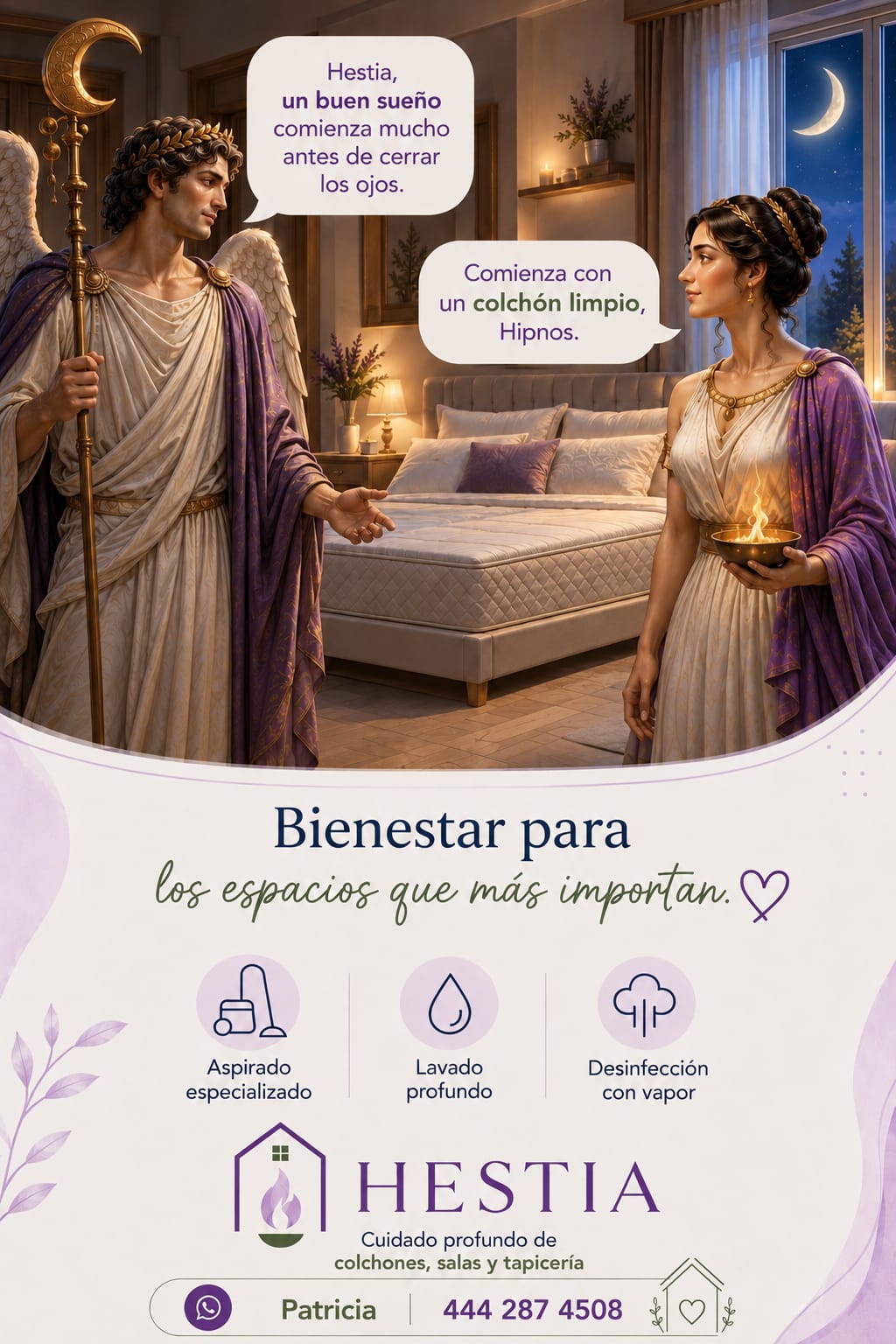 Hipnos y Hestia — un buen sueño comienza con un colchón limpio