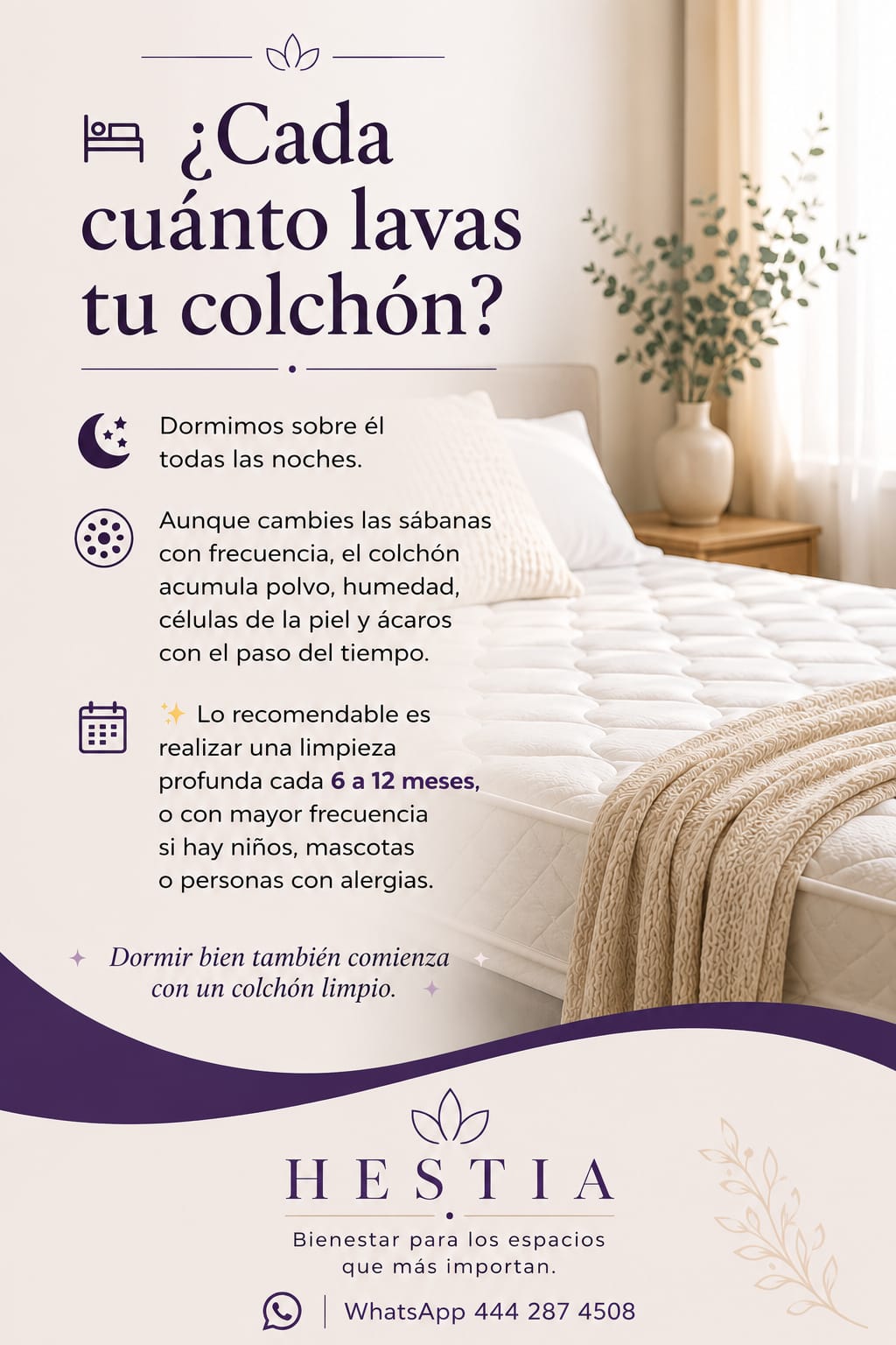 ¿Cada cuánto lavas tu colchón?